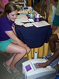Health Care students helped with health screenings at the Missouri State Fair.